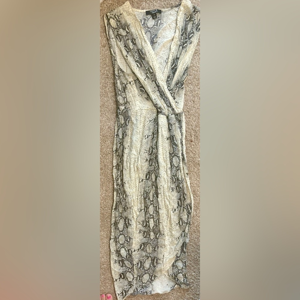 Paper Heart Brown Snake Pattern Wrap Dress Size S.Gently used condition No flaws